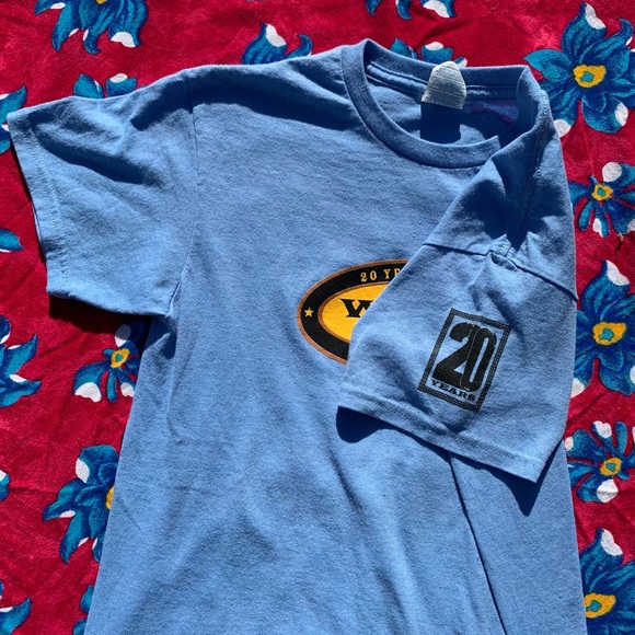 wdvx radio 20 years of real live music light blue logo tee never worn size small - Picture 4 of 8